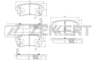 BS1759 ZEKKERT Комплект тормозных колодок, дисковый тормоз