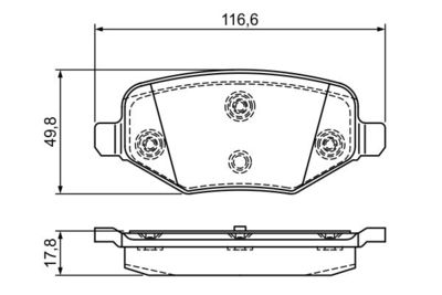 0986495385 BOSCH Комплект тормозных колодок, дисковый тормоз