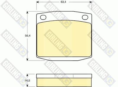 6101699 GIRLING Комплект тормозных колодок, дисковый тормоз
