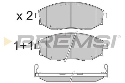 BP3399 BREMSI Комплект тормозных колодок, дисковый тормоз