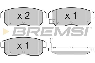 BP3184 BREMSI Комплект тормозных колодок, дисковый тормоз