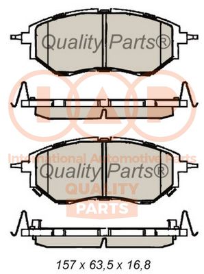 70415035 IAP QUALITY PARTS Комплект тормозных колодок, дисковый тормоз