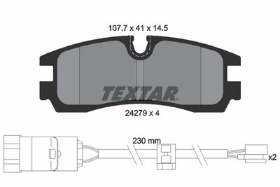 2427901 TEXTAR Комплект тормозных колодок, дисковый тормоз