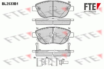 BL2533B1 FTE Комплект тормозных колодок, дисковый тормоз