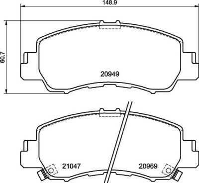 P54061 BREMBO Комплект тормозных колодок, дисковый тормоз