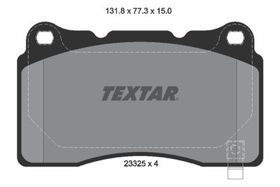 2332501 TEXTAR Комплект тормозных колодок, дисковый тормоз