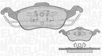 363916060255 MAGNETI MARELLI Комплект тормозных колодок, дисковый тормоз