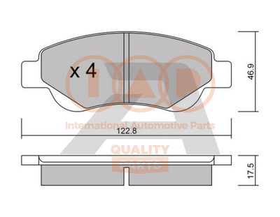 70417006P IAP QUALITY PARTS Комплект тормозных колодок, дисковый тормоз