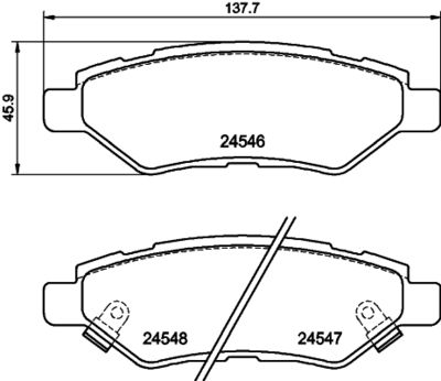 8DB355020011 HELLA PAGID Комплект тормозных колодок, дисковый тормоз