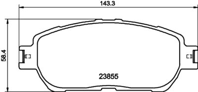 8DB355036851 HELLA Комплект тормозных колодок, дисковый тормоз