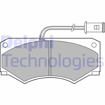 LP584 DELPHI Комплект тормозных колодок, дисковый тормоз