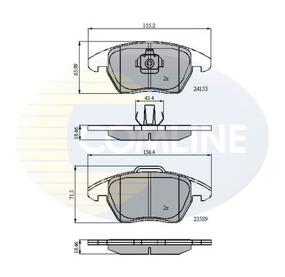 CBP01308 COMLINE Комплект тормозных колодок, дисковый тормоз