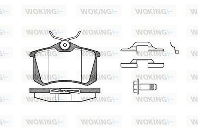 P363316 WOKING Комплект тормозных колодок, дисковый тормоз