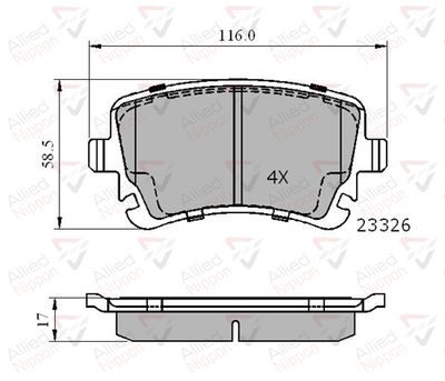 ADB01313 COMLINE Комплект тормозных колодок, дисковый тормоз