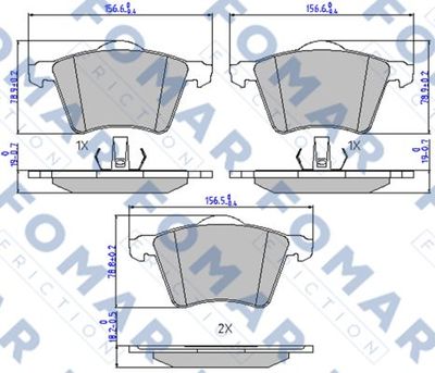 FO867981 FOMAR Friction Комплект тормозных колодок, дисковый тормоз