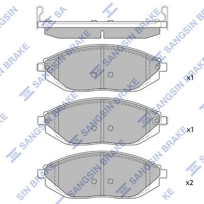 SP1392 Hi-Q Комплект тормозных колодок, дисковый тормоз