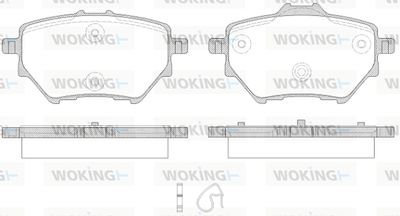 P1462300 WOKING Комплект тормозных колодок, дисковый тормоз