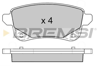 BP3645 BREMSI Комплект тормозных колодок, дисковый тормоз