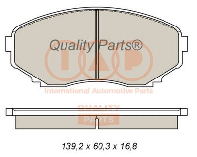 70411060 IAP QUALITY PARTS Комплект тормозных колодок, дисковый тормоз