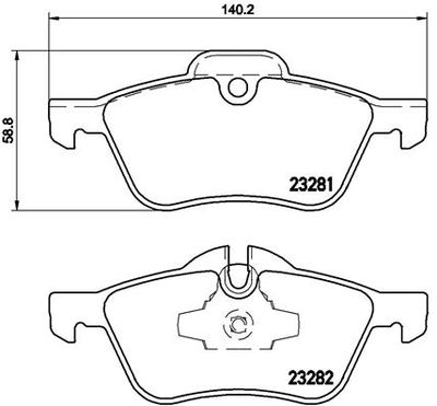 P06030 BREMBO Комплект тормозных колодок, дисковый тормоз