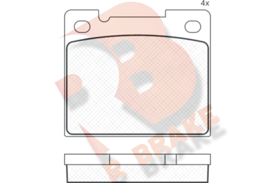 RB0770 R BRAKE Комплект тормозных колодок, дисковый тормоз