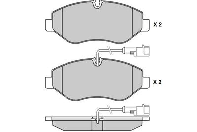 121334 E.T.F. Комплект тормозных колодок, дисковый тормоз