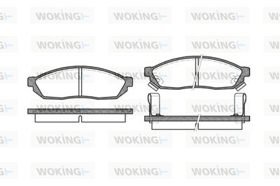 P011302 WOKING Комплект тормозных колодок, дисковый тормоз