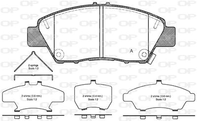 BPA135802 OPEN PARTS Комплект тормозных колодок, дисковый тормоз