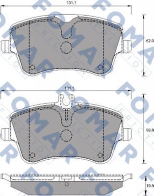 FO690581 FOMAR Friction Комплект тормозных колодок, дисковый тормоз