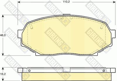 6110289 GIRLING Комплект тормозных колодок, дисковый тормоз