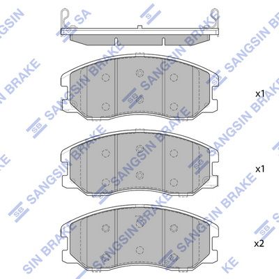 SP1782 Hi-Q Комплект тормозных колодок, дисковый тормоз