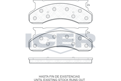 141176 ICER Комплект тормозных колодок, дисковый тормоз