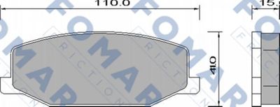 FO634581 FOMAR Friction Комплект тормозных колодок, дисковый тормоз