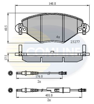 CBP21120 COMLINE Комплект тормозных колодок, дисковый тормоз