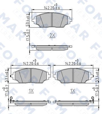 FO269481 FOMAR Friction Комплект тормозных колодок, дисковый тормоз