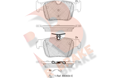 RB2410 R BRAKE Комплект тормозных колодок, дисковый тормоз