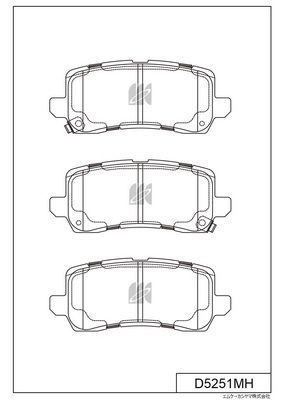 D5251MH MK Kashiyama Комплект тормозных колодок, дисковый тормоз