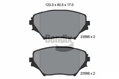 BPD1335 BENDIX Braking Комплект тормозных колодок, дисковый тормоз