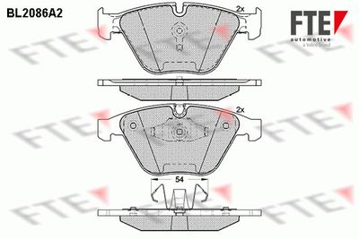 BL2086A2 FTE Комплект тормозных колодок, дисковый тормоз