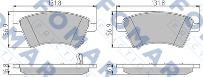 FO926081 FOMAR Friction Комплект тормозных колодок, дисковый тормоз