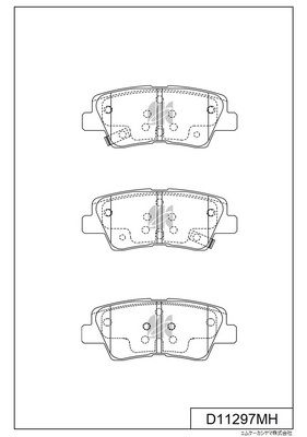 D11297MH MK Kashiyama Комплект тормозных колодок, дисковый тормоз