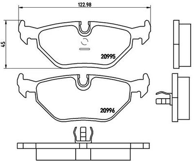 P06011 BREMBO Комплект тормозных колодок, дисковый тормоз