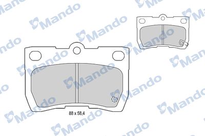 MBF015616 MANDO Комплект тормозных колодок, дисковый тормоз