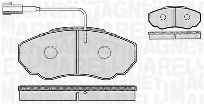 363916060186 MAGNETI MARELLI Комплект тормозных колодок, дисковый тормоз