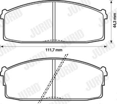 572230J JURID Комплект тормозных колодок, дисковый тормоз