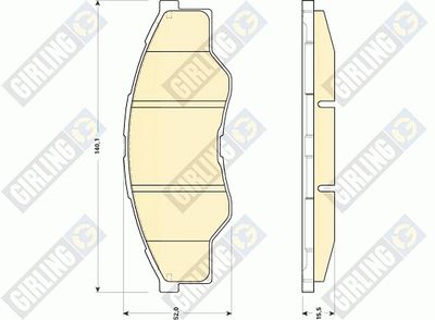 6135009 GIRLING Комплект тормозных колодок, дисковый тормоз