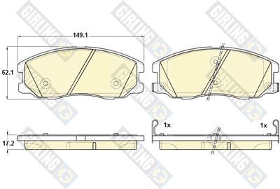 6119785 GIRLING Комплект тормозных колодок, дисковый тормоз