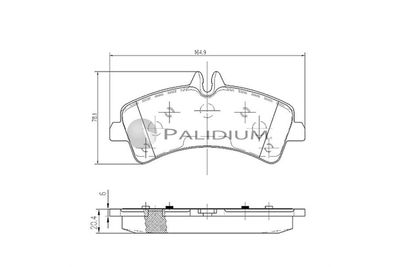 P11142 ASHUKI by Palidium Комплект тормозных колодок, дисковый тормоз