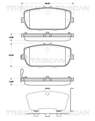 811050026 TRISCAN Комплект тормозных колодок, дисковый тормоз