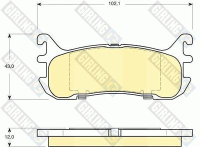6133199 GIRLING Комплект тормозных колодок, дисковый тормоз